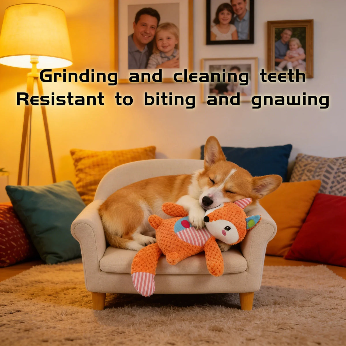 Plush Dog Chew Toy Cute Fox Elephant Squeaky - MyPetDollar.com