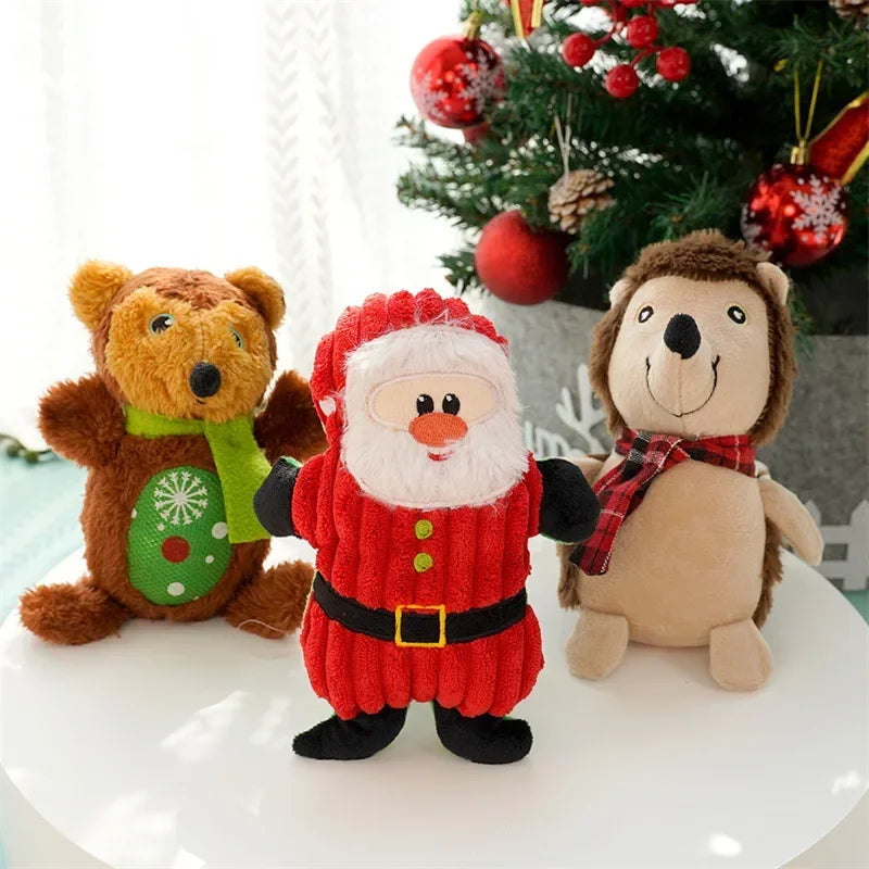 Dog Chewing Toy Xmas Pet Plush Noise Santa - MyPetDollar.com