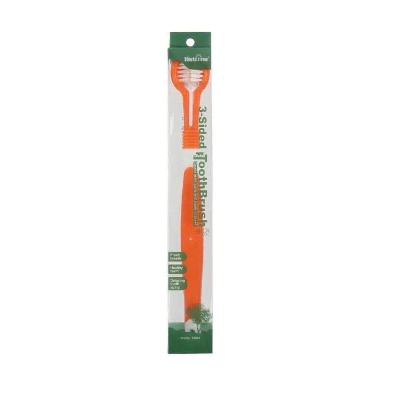 Three-sided Pet Toothbrush Bad Breath Tartar Removal Teeth