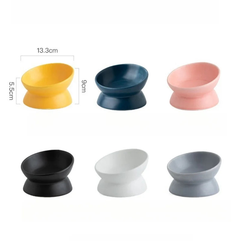 Elevated Cat Bowls Small Dog 15° Tilted - MyPetDollar.com