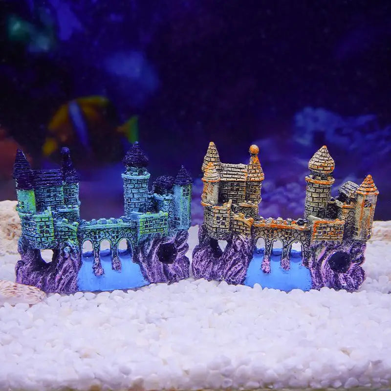 Artistic Castle Shaped Resin Rockery, One - MyPetDollar.com