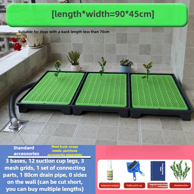 Pet Toilet with Baffle Flushing Water Directly Discharged