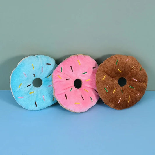 Puppy Chewing Toys Soft Dog Donuts Plush Pet - MyPetDollar.com