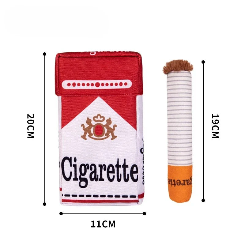 Stuffed Raw Dog Bite Toy Joint Cigarette - MyPetDollar.com