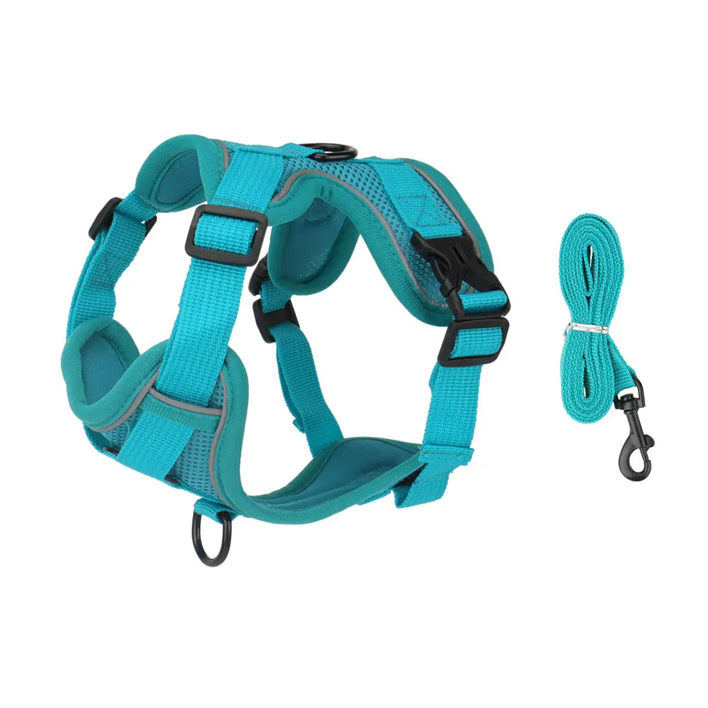 Reflective Dog Harness Leashes Set Puppy - MyPetDollar.com