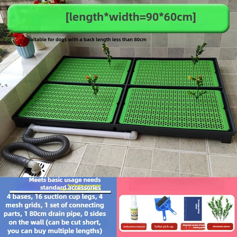 Pet Toilet with Baffle Flushing Water Directly Discharged