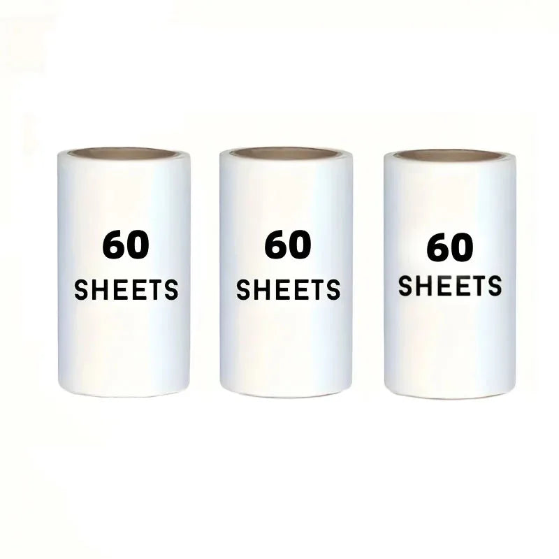 60 Sheets Roll Extra-sticky Lint Roller for Pet Hair Removal – 4 Colors