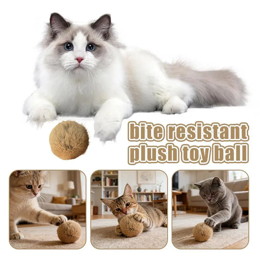 Quiet Cat Hunting Instinct Toys Rabbit Fur Ball for Small Pets