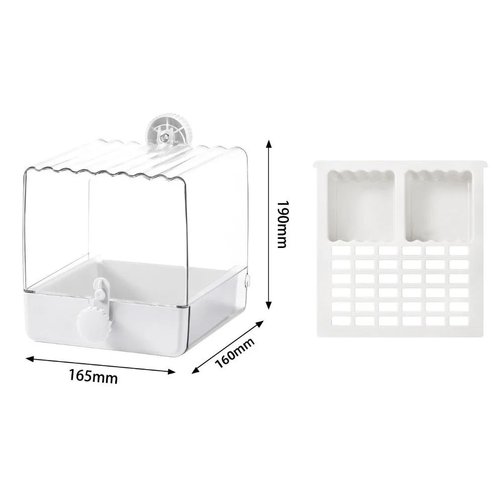 2 in 1 Bird Hanging Bathtub Drawer Design Transparent Food – 4 Colors