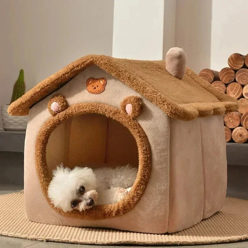 Winter Warm Foldable Pet House Detachable - MyPetDollar.com