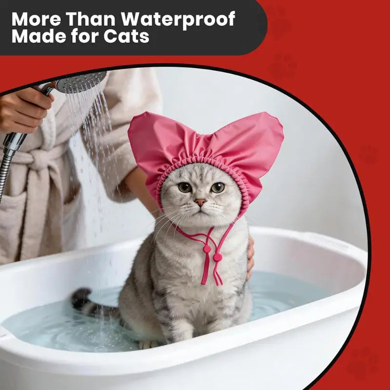 Adjustable Waterproof Shower Cap for Cats & - MyPetDollar.com