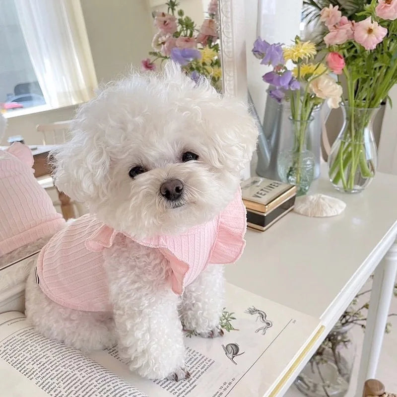 Cute Bow Dog Vest Teddy Puppy Pullover - MyPetDollar.com