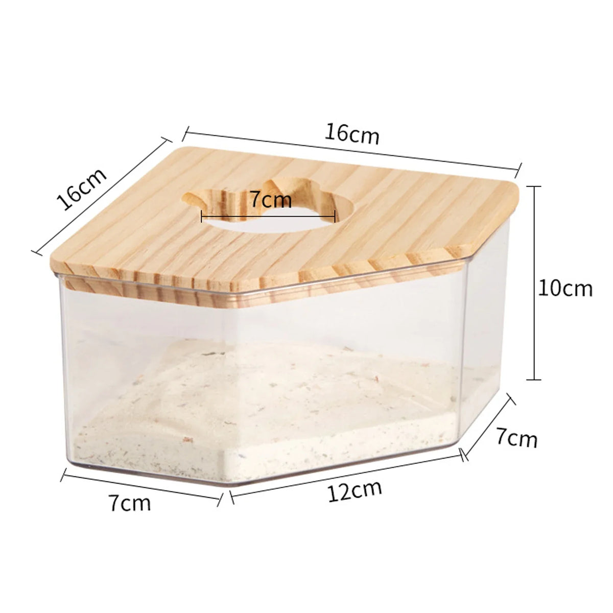Hamster Bathroom House Clear Sand Box – 3 Colors