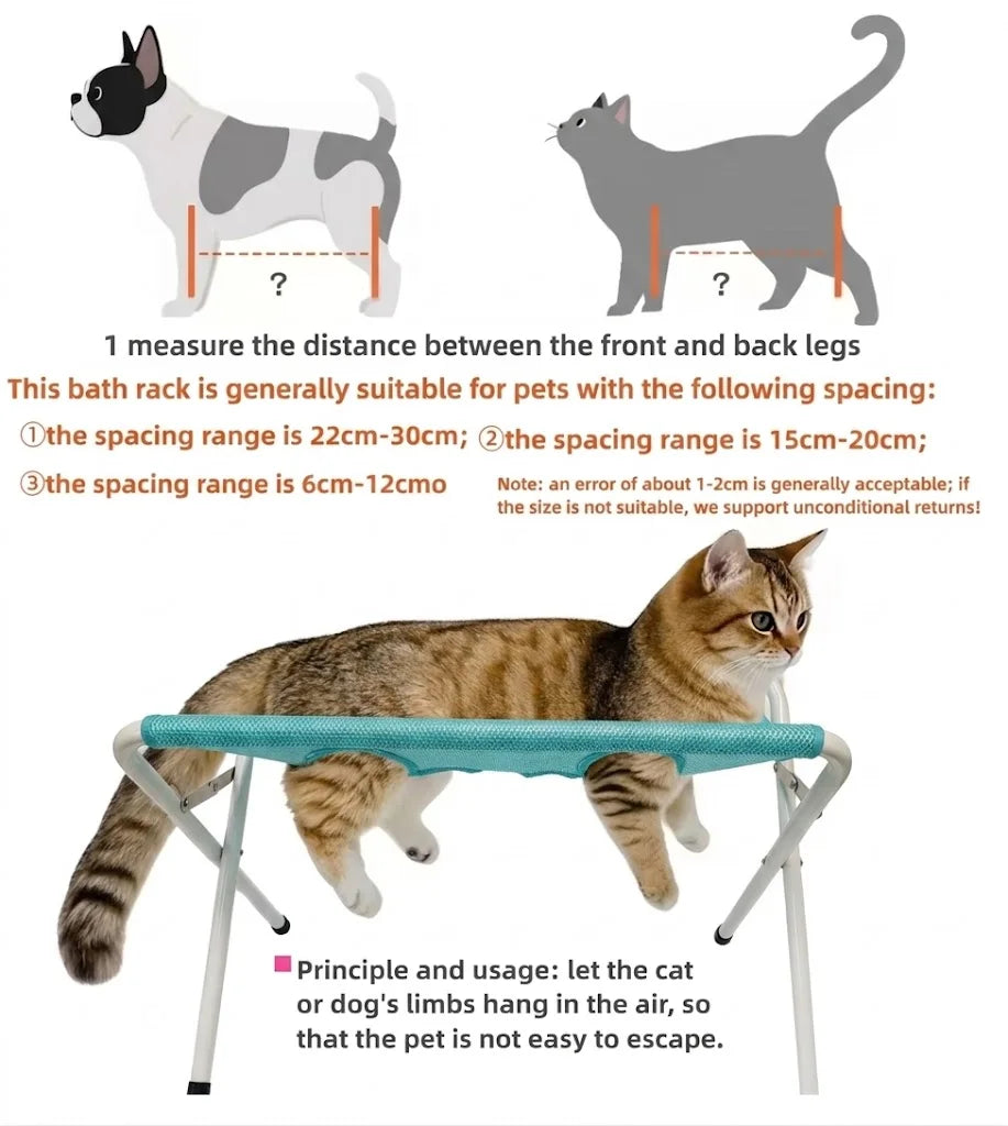 Pet Grooming Hammock Stand, Foldable - MyPetDollar.com
