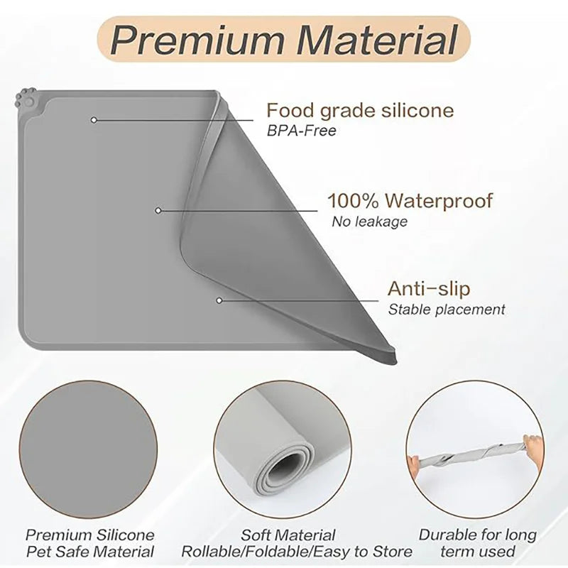 Solid Color Silicone Pet Feeding Mat - MyPetDollar.com