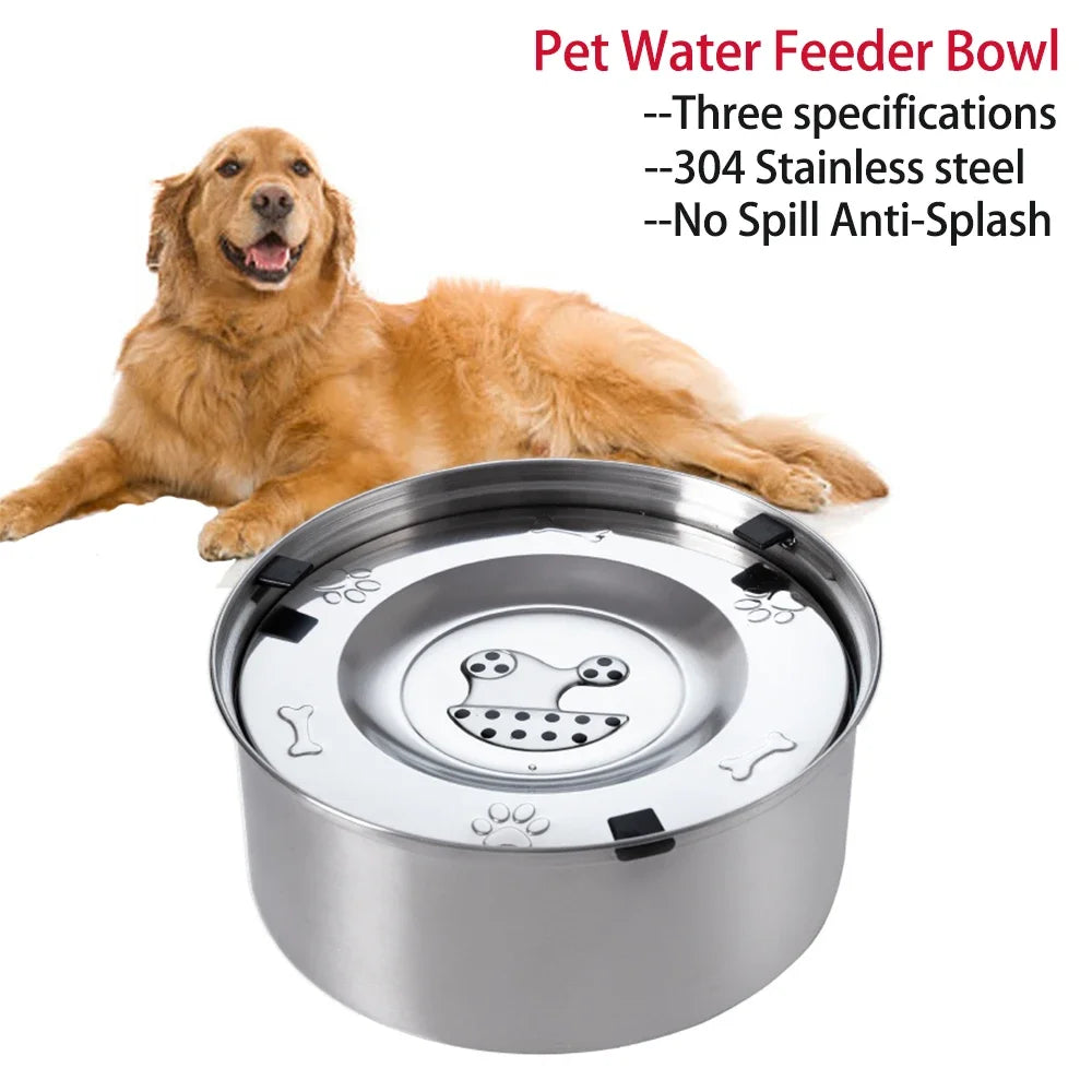 Stainless Steel Dog Floating Bowl No Spill - MyPetDollar.com