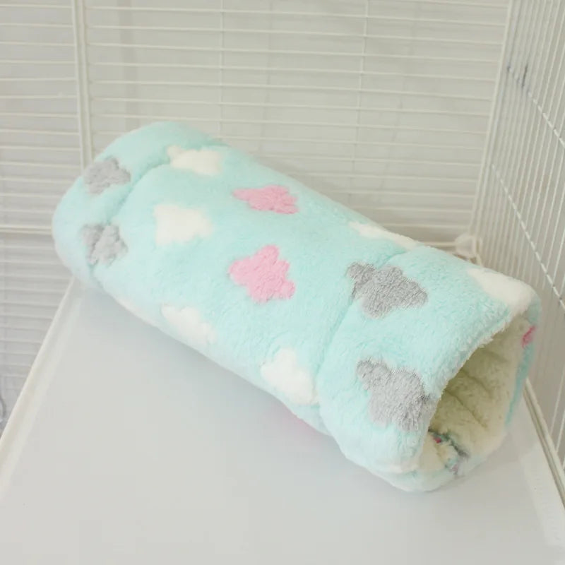 1 Hamster Warm Passage Pet Super Soft Plush Tunnel – 5 Colors