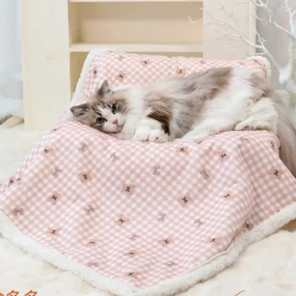Dog Bed Pad Thickened Pet Blankets Warm - MyPetDollar.com
