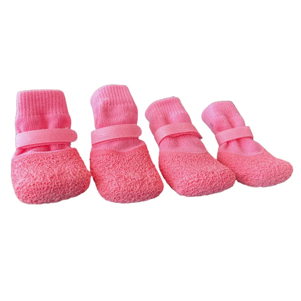 4Pcs/Set Portable Anti-slip Dog Shoes - MyPetDollar.com