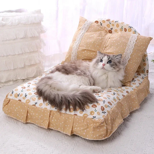 Detachable Pet Sofa Pet Supplies Cute Bow - MyPetDollar.com