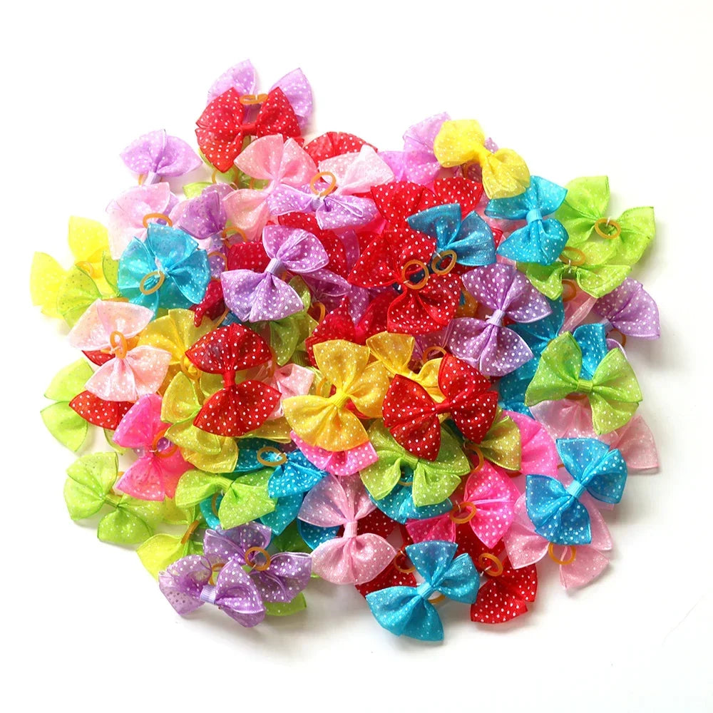 100pcs Pet Accessories Dog Bows Pet Dog Hair - MyPetDollar.com