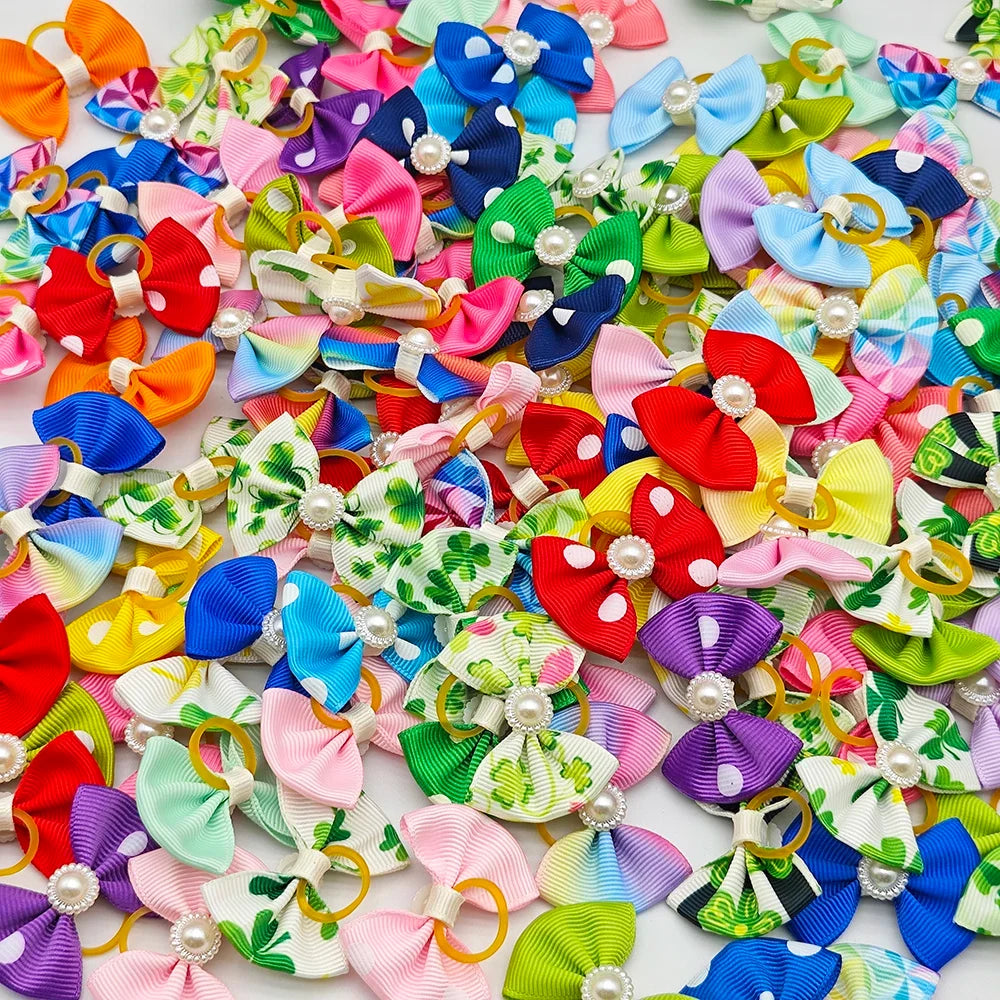 Hair Bows for Dog Grooming Accessories Puppy Clips