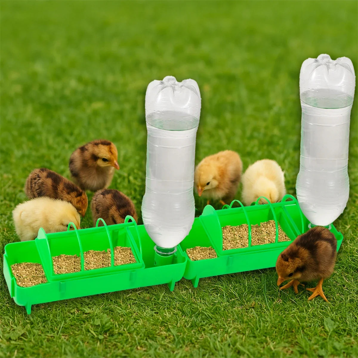 1Pc Plastic 2-in-1 Chicken Feeder Trough - MyPetDollar.com