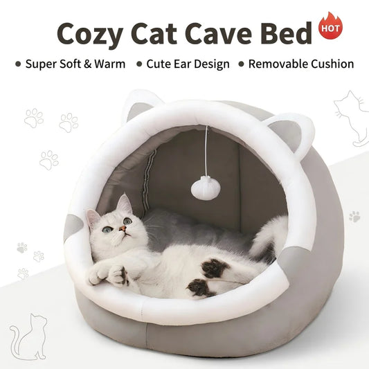 New Model Cat Bed Pet House Semi-Enclosed - MyPetDollar.com