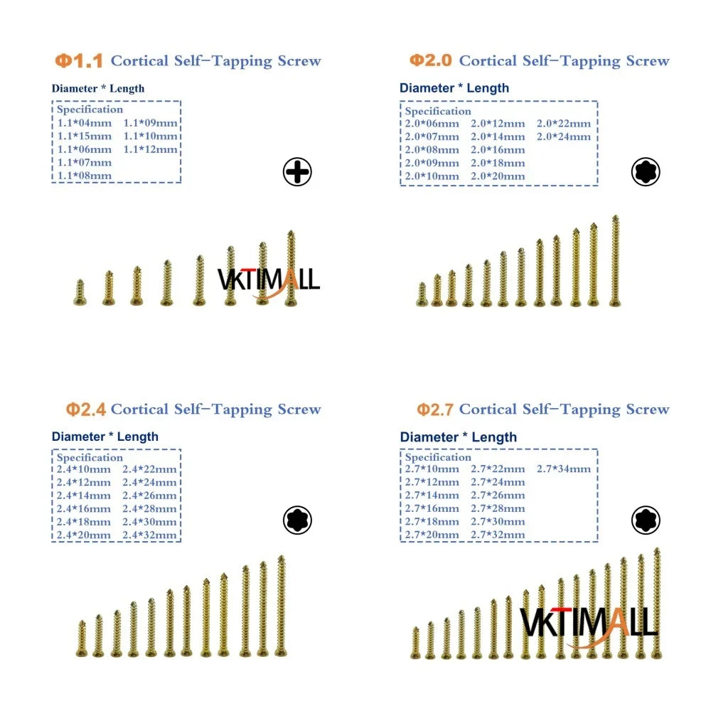VKTIMALL Titanium cortical bone screw for - MyPetDollar.com