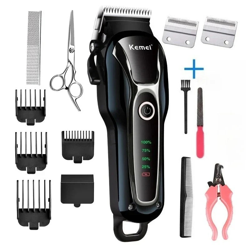 Kemei Rechargeable Professional Dog Hair Trimmer – 5 Colors