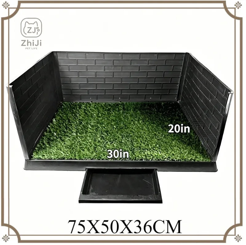 Simulated Lawn Dog Toilet Large Training Tray Enclosure