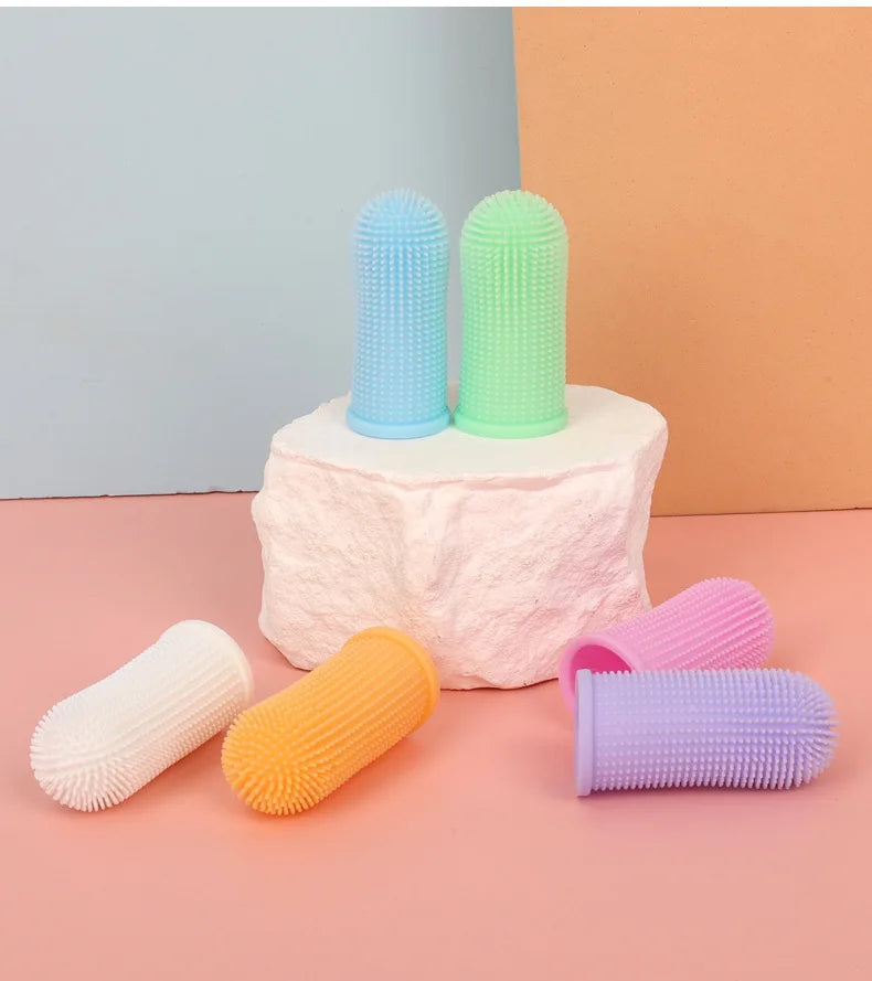 360° Silicone Pet Finger Toothbrush Soft - MyPetDollar.com