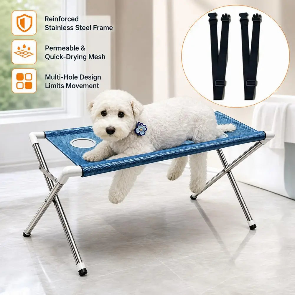 Breathable Mesh Pet Bath Stand Foldable Cat - MyPetDollar.com
