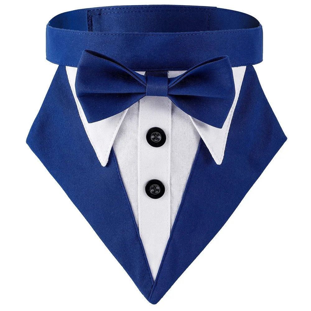 Formal Tuxedo Dog Bandana Collar Adjustable - MyPetDollar.com