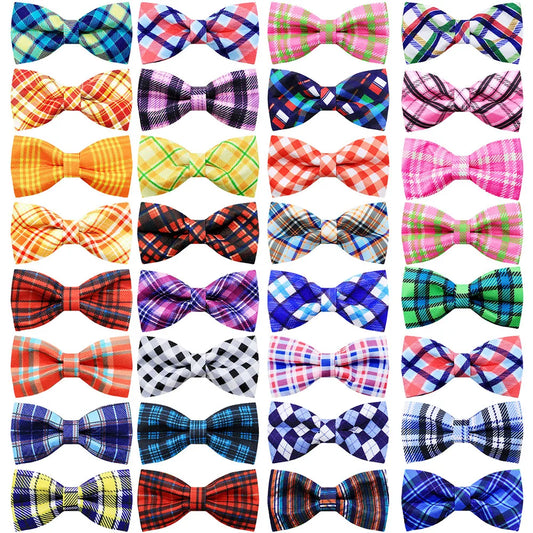 50pcs plaid Style Dog Bowties For Collar - MyPetDollar.com