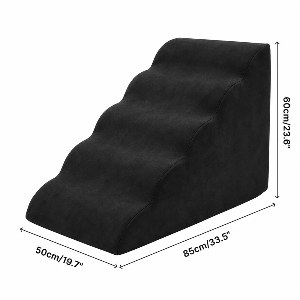 Non-Slip High Density Foam Pet Stairs with Gentle Slope Removable Cover