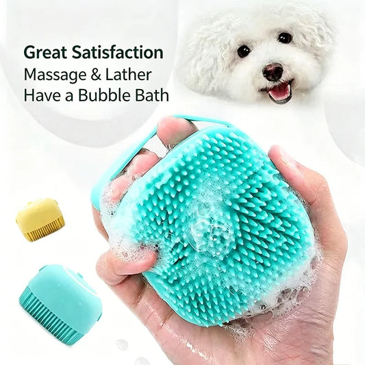 Pet Shower Brush Silicone Massage Scrubber - MyPetDollar.com