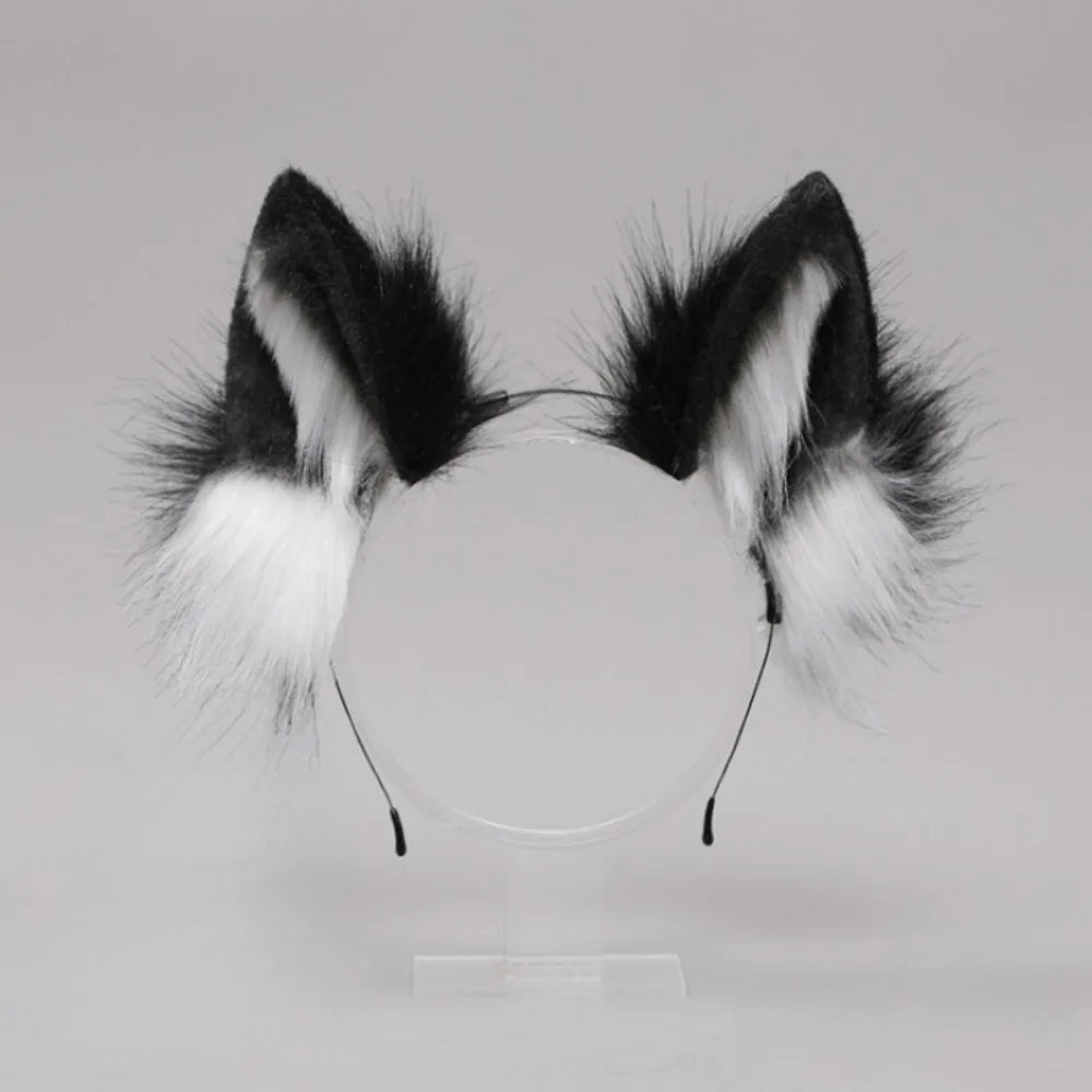 Plush Funny Lolita Cat Ears Headband Animals Hair Hoop Wolf Dog