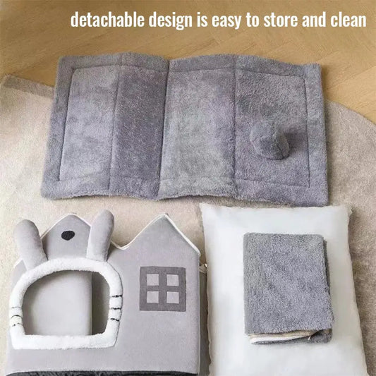 Winter Thickened Foldable Dog House Kennel - MyPetDollar.com