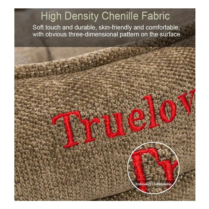 Truelove Washable Plush Dog Bed Round Pet - MyPetDollar.com