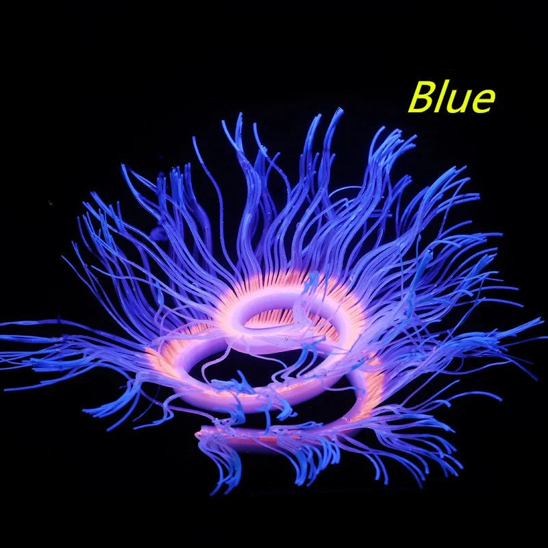 Fluorescent Simulation Silicone Sea Anemone Aquarium Fish Tank – 6 Colors