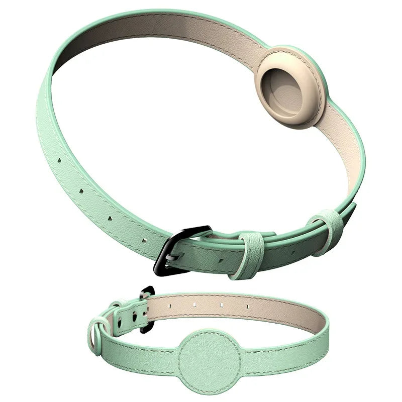 Leather AirTag Cat Collar-Non Breakaway - MyPetDollar.com