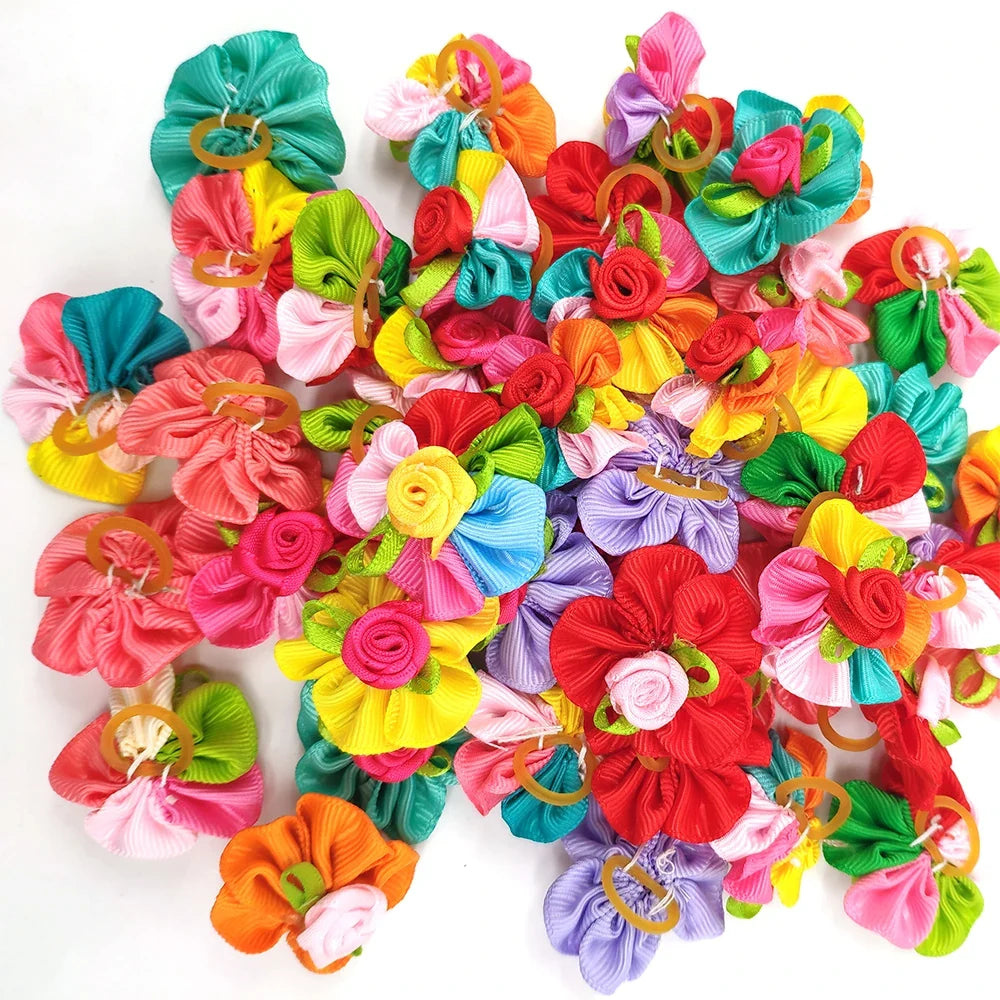 20pcs/lot Pet Dog Cat Hair Bows Mix Color - MyPetDollar.com