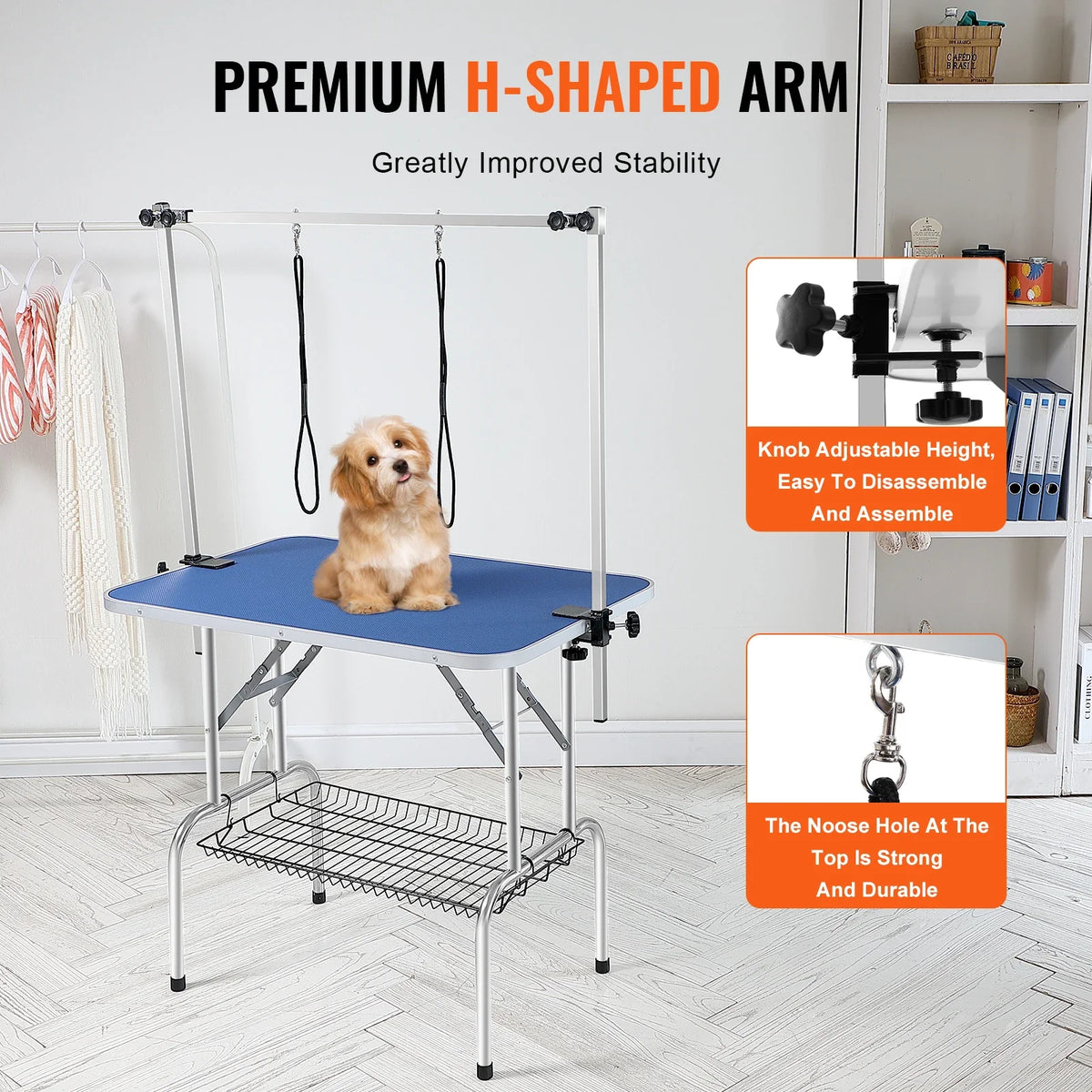 SucceBuy Pet Grooming Table Two Arms w/ - MyPetDollar.com