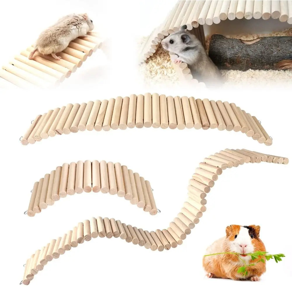 Bendable Hamster Climbing Ladder Wooden - MyPetDollar.com