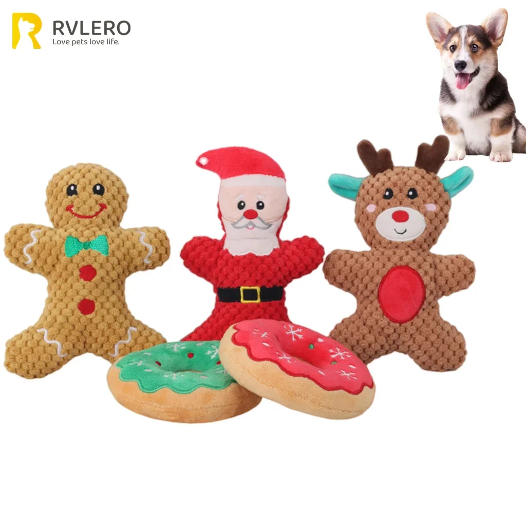 Pet Dog Plush Noise Chewing Toy Santa Elk - MyPetDollar.com