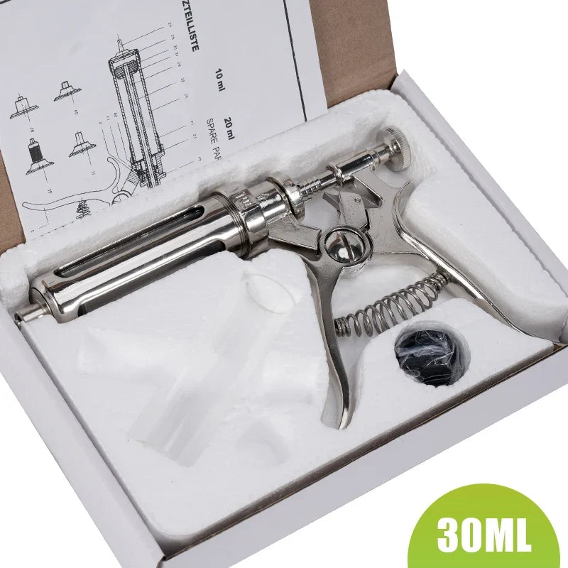 Adjustable 10 20 30 50ml Semi-automatic Continuous Injector Stainless