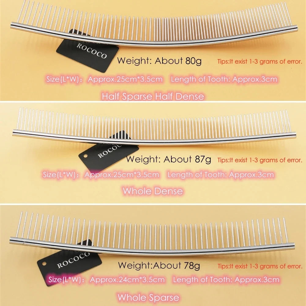 25cm Dog Curved Comb Professional Stainless - MyPetDollar.com