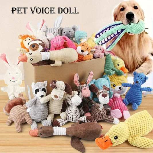 Dog Plush Doll Squeaky Toy Bite Resistant - MyPetDollar.com