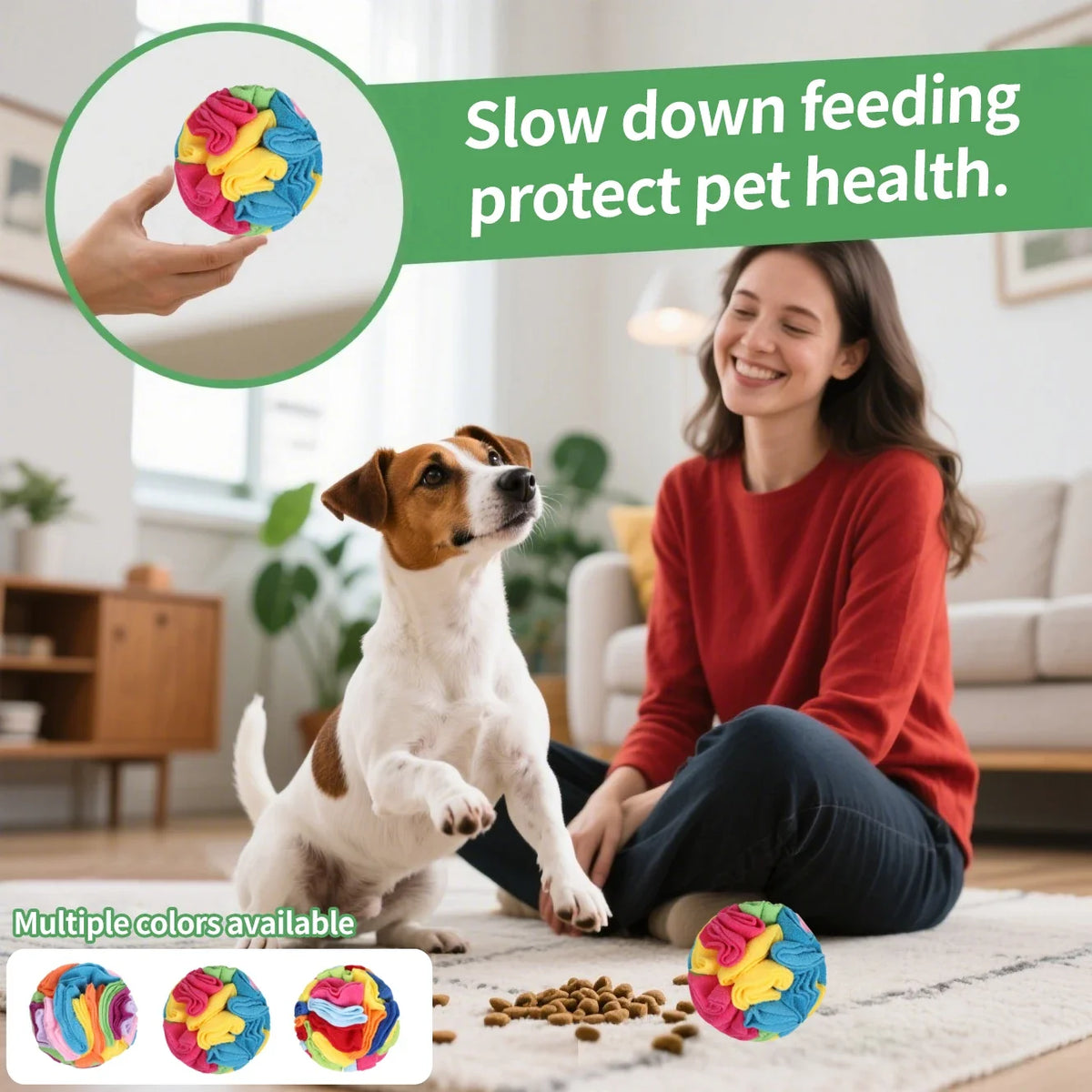 Pet Snuffle Ball for Dogs, Interactive - MyPetDollar.com